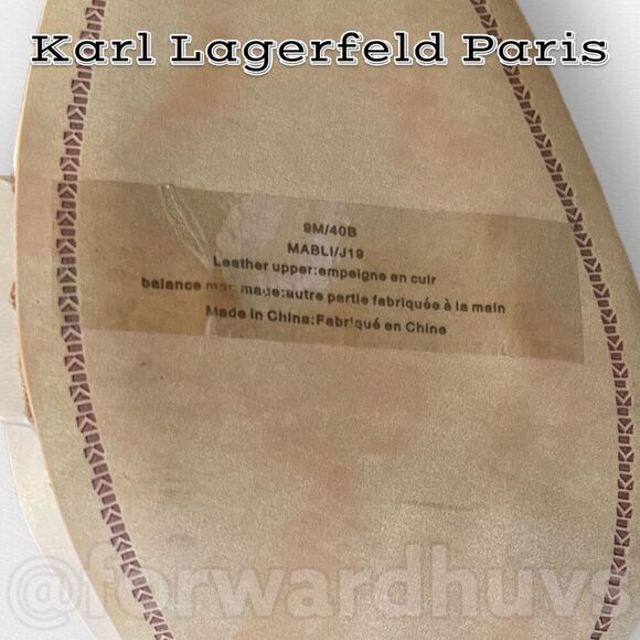 Karl Lagerfeld Paris Mabli Leather 4” High Heel Shoes Size 9 - Picture 6 of 10